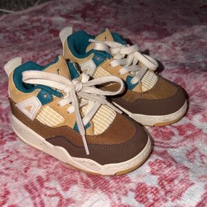 Kids' Stylish Sneakers - Brown and Teal